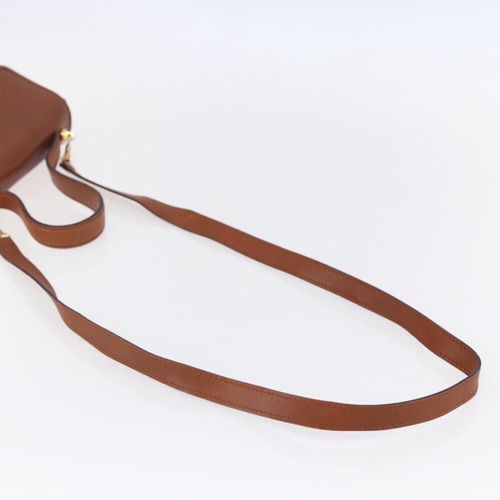 CELINE Hand Bag Leather 2way Brown gold Auth mr1643 - Picture 9 of 16